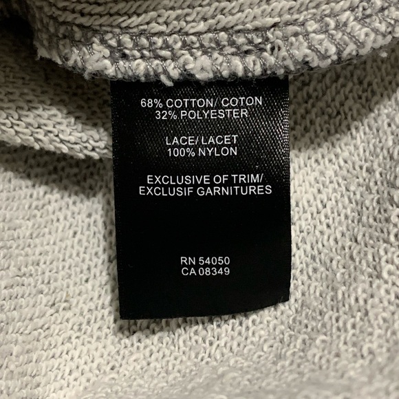 Robbi & Nikki Mixed Media Sweatshirt - Heather Grey - X-Small - Picture 6 of 6